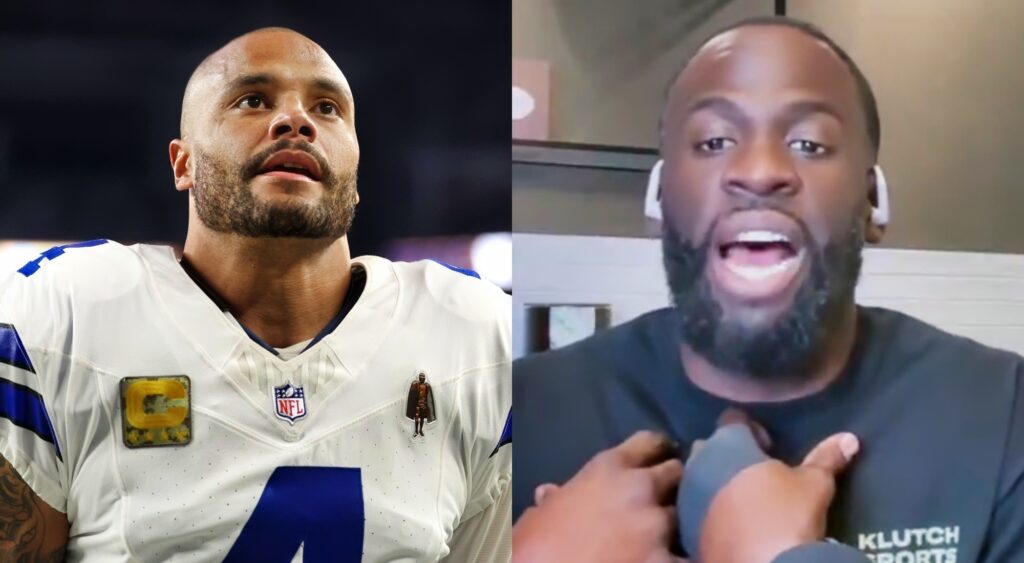 Draymond Green on podcast and Dak Prescott in uniform