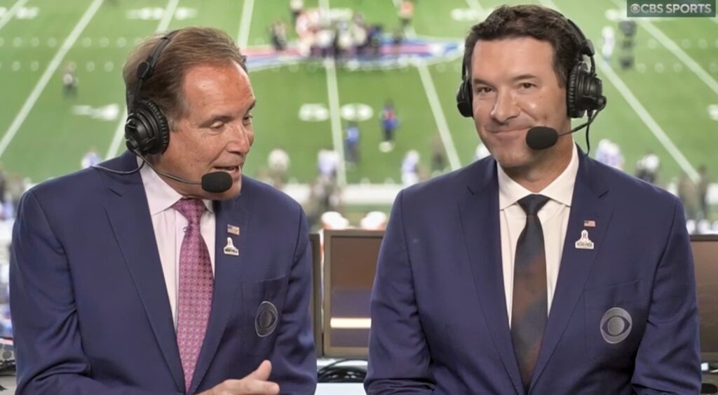Jim Nantz and Tony Romo on CBS