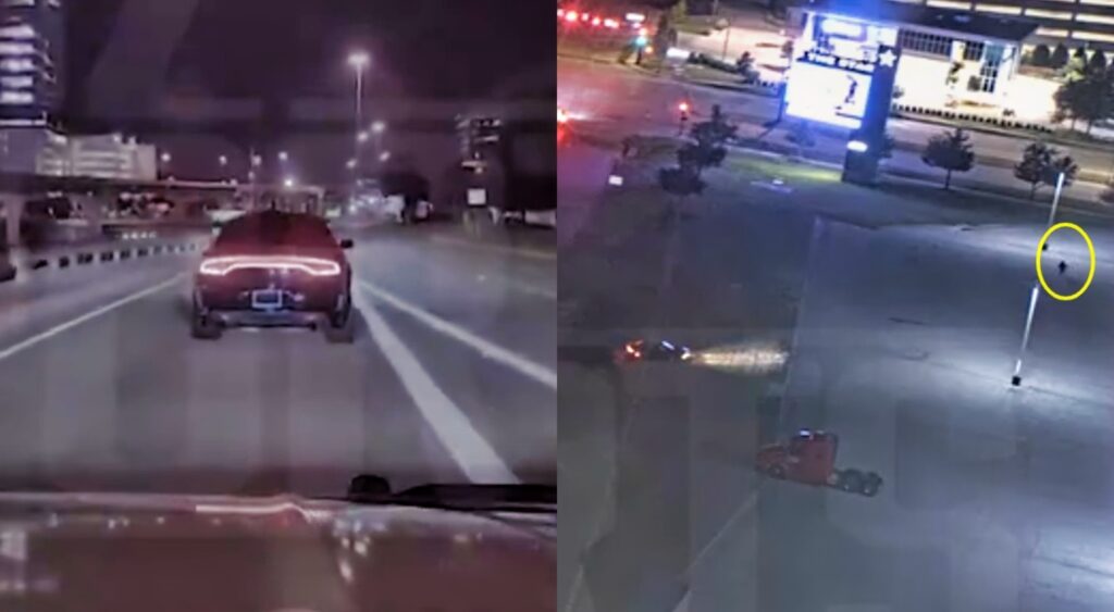 Marshawn Kneeland during car chase and running