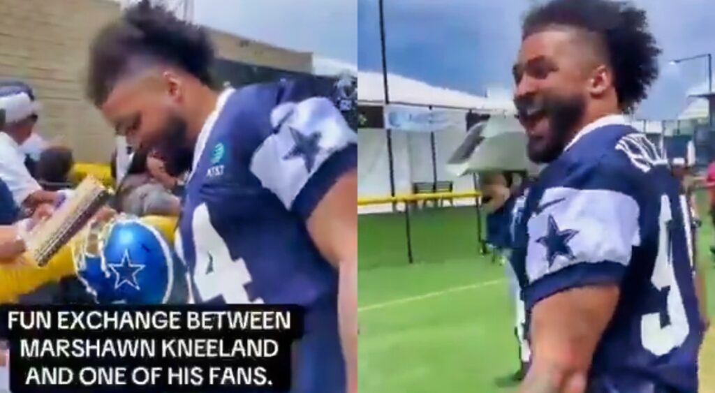 Marshawn Kneeland interacting with fans