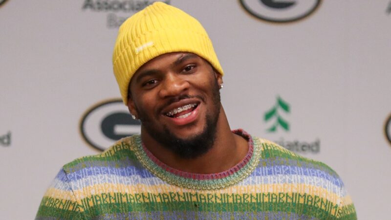 Micah Parsons at a press conference