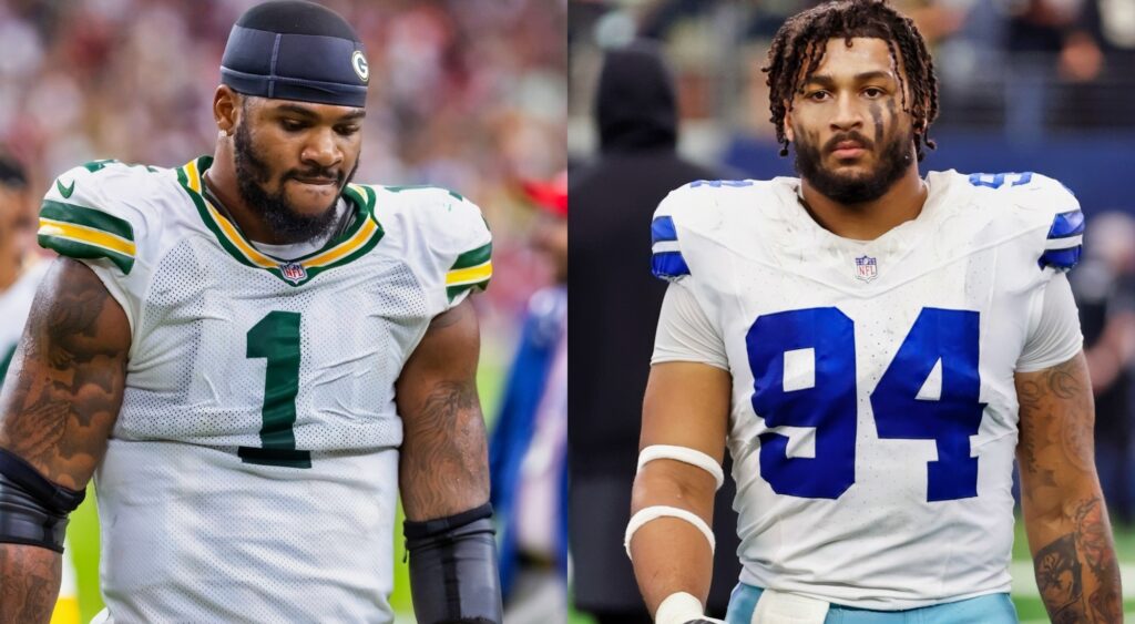 Split image of Micah Parsons and Marshawn Kneeland