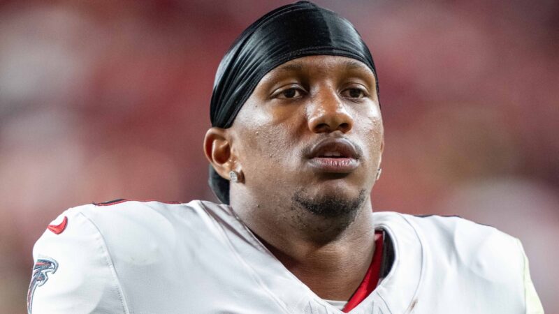 Michael Penix Jr looks on