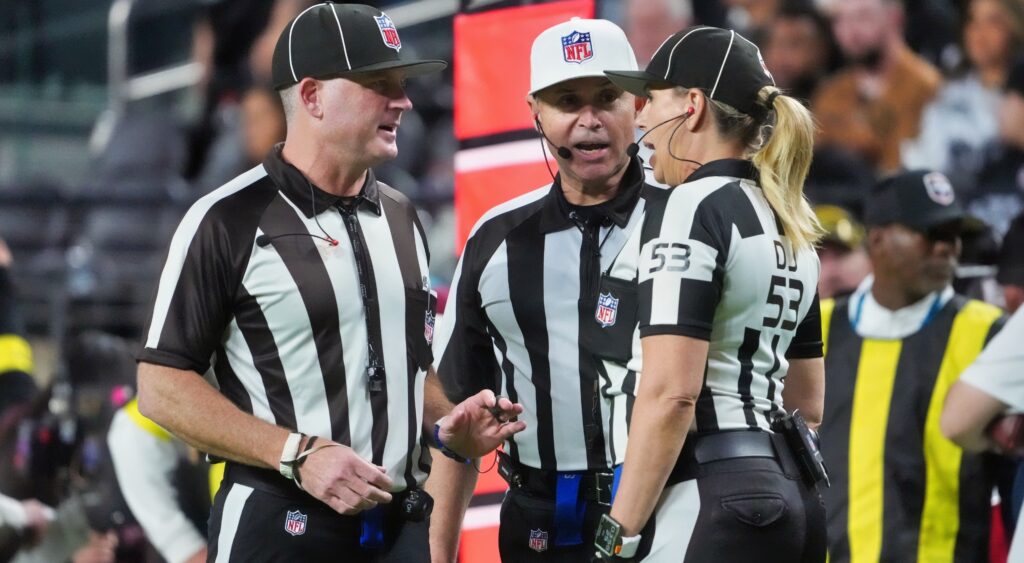 NFL referees in discussion