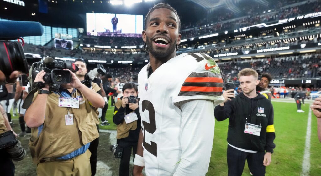 Shedeur Sanders on the field