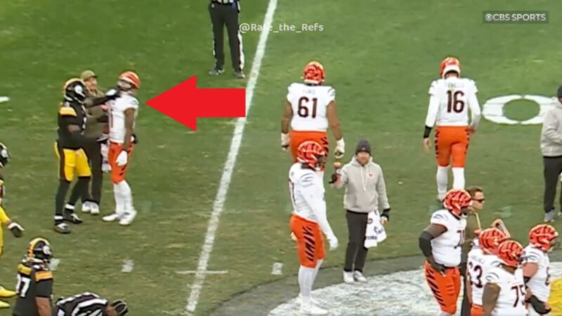 Jalen Ramsey throwing a punch