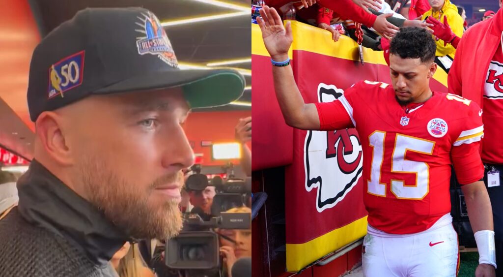 Travis Kelce and Patrick Mahomes.