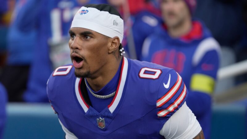 Keon Coleman taking the field