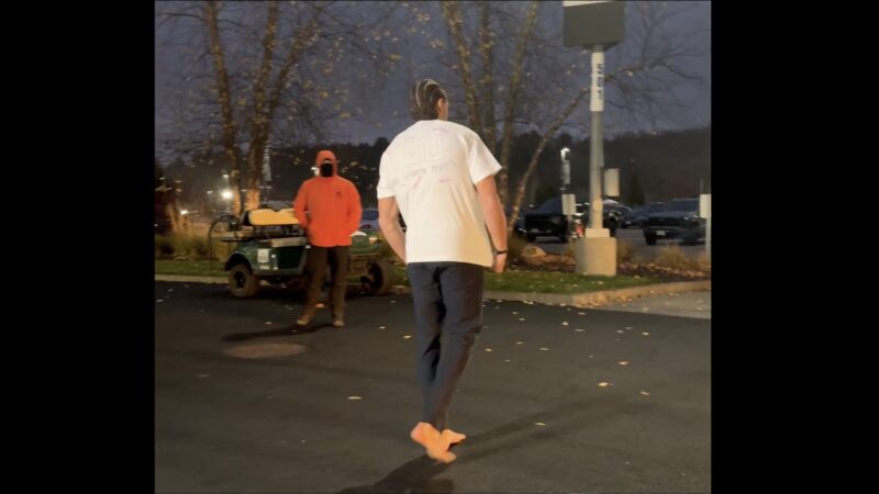 Patriots wide receiver Mack Hollins in his pregame outfit promoting suicide prevention