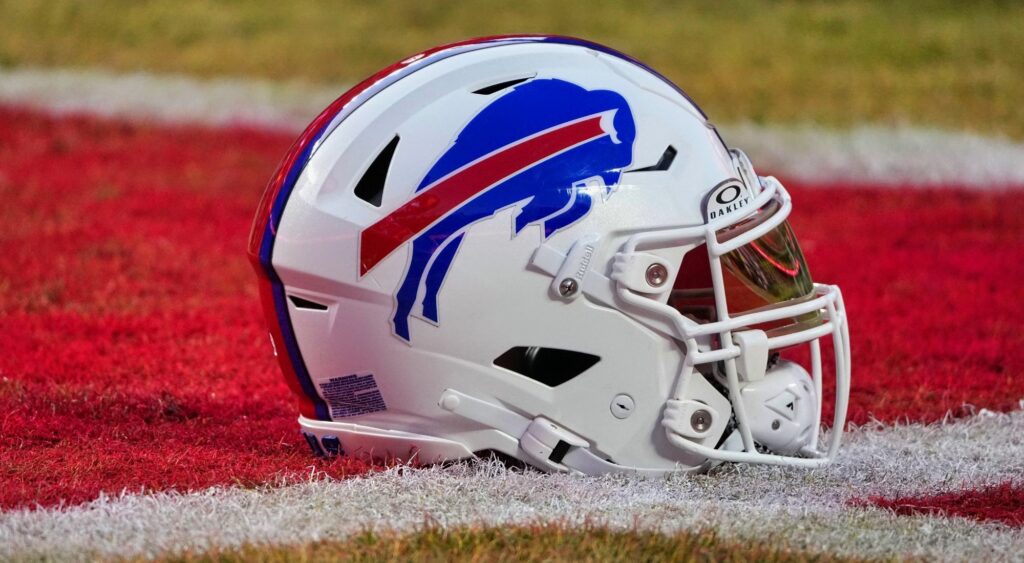 Buffalo Bills helmet. Darius Slay will not join the team.