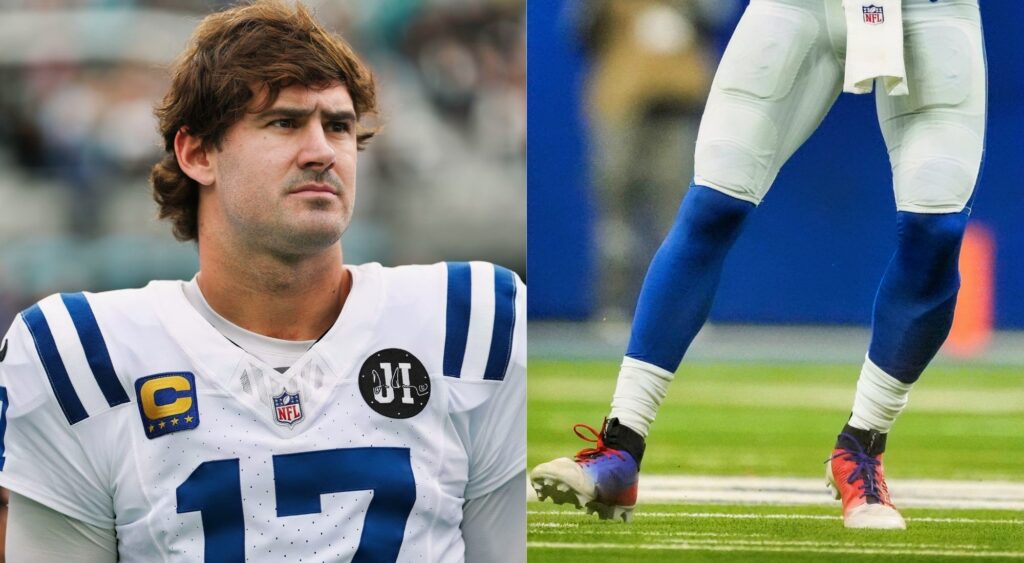 Daniel Jones Used a 3D Printed Pad That His Buddies Made To Protect His Leg While Playing With Broken Fibula