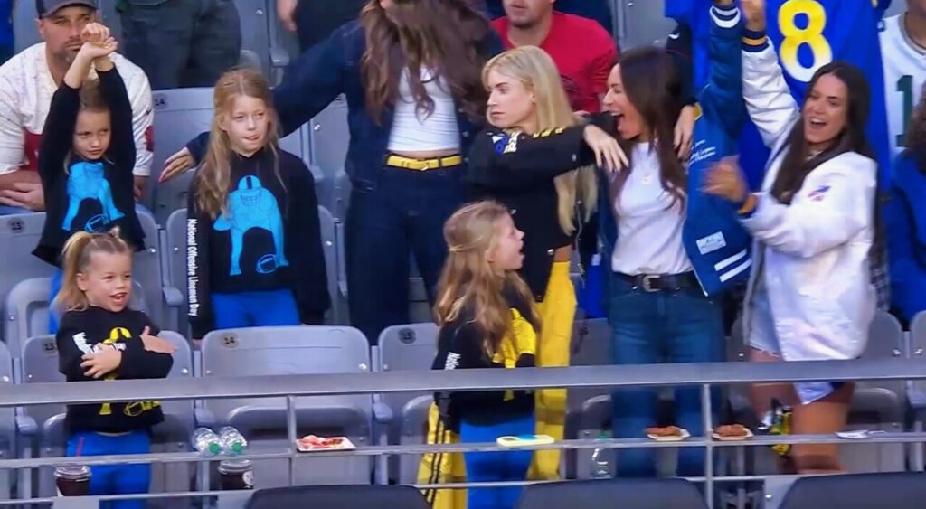 Matthew Stafford's family in the stands