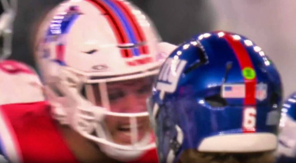 Patriots and Giants players trash talking