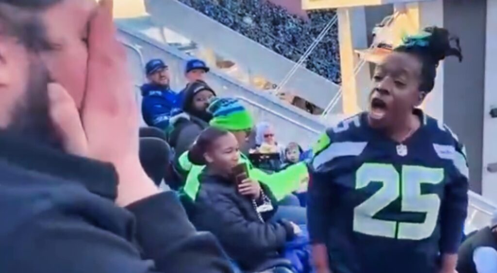 Seattle Seahawks fans in the stands