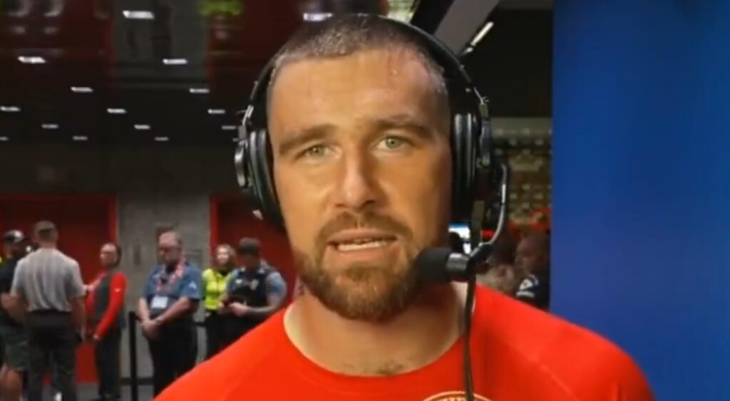 Travis Kelce speaking to SVP on ESPN