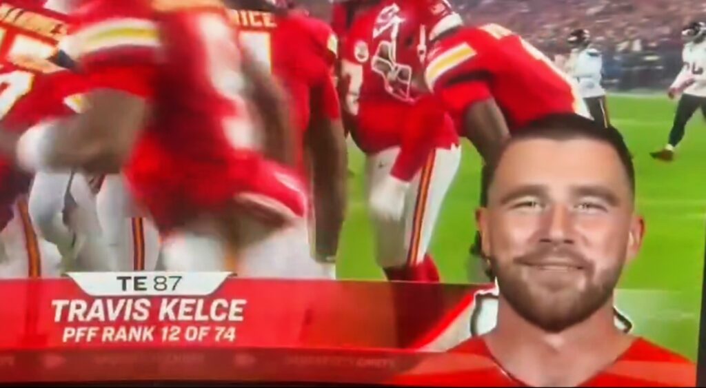 Travis Kelce during SNF intro