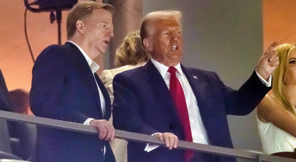 Donald Trump speaking to ROger Goodell