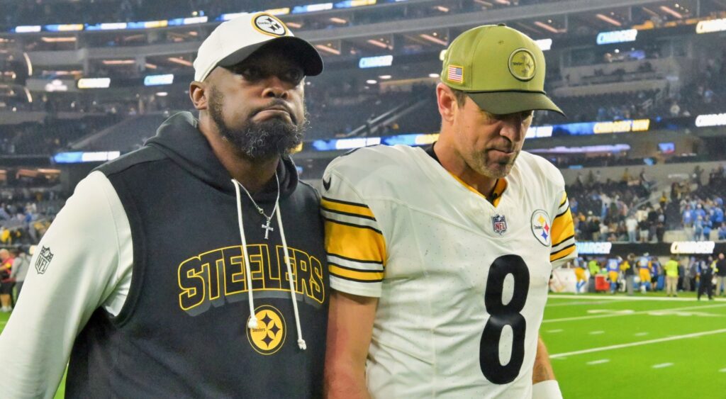 Mike Tomlin and Aaron Rodgers.