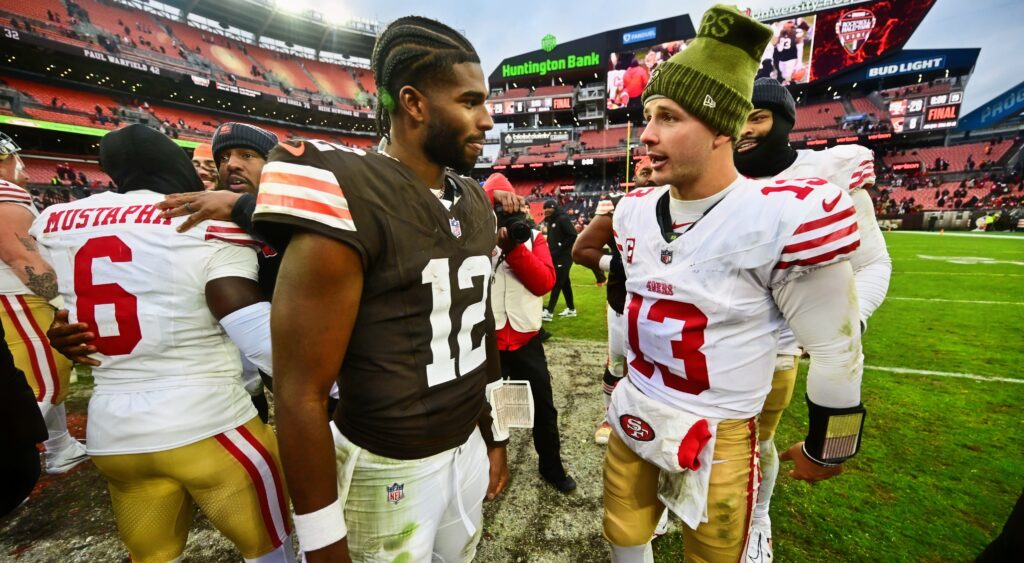 Shedeur Sanders and Brock Purdy