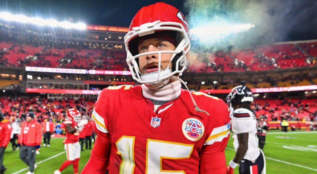 Patrick Mahomes in uniform