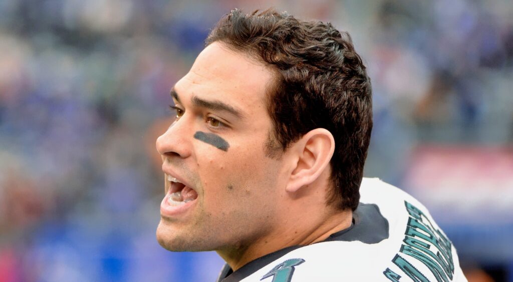 Philadelphia Eagles quarterback Mark Sanchez in uniform