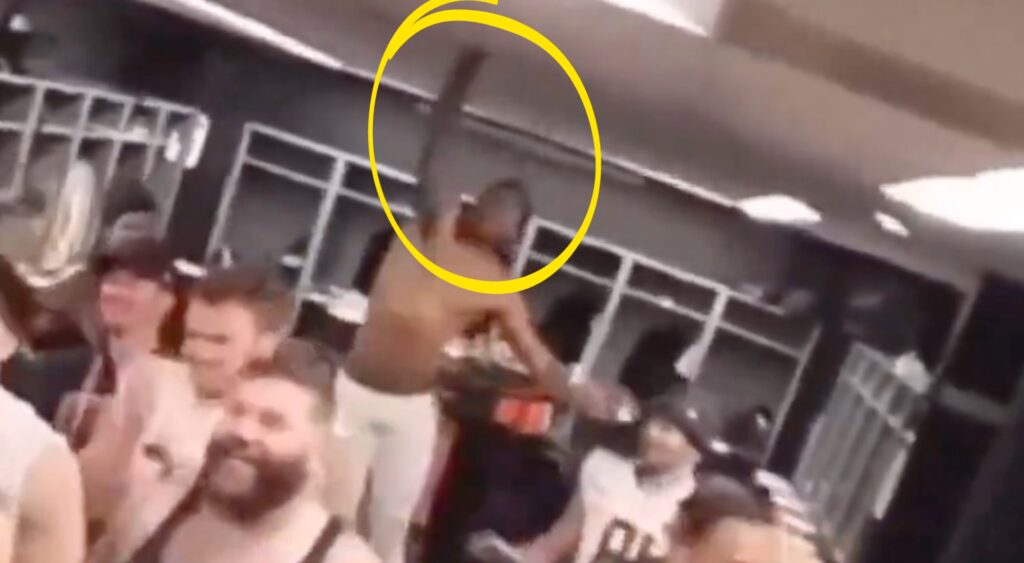 Rome Odunze celebrating the moment