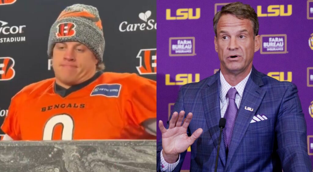 Joe Burrow and Lane Kiffin.