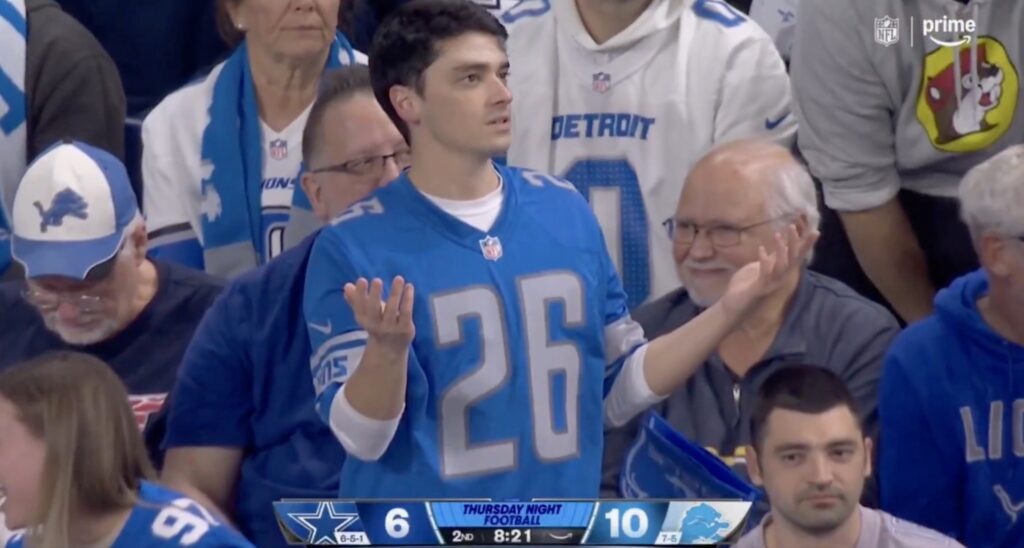 Lions fan in disbelief