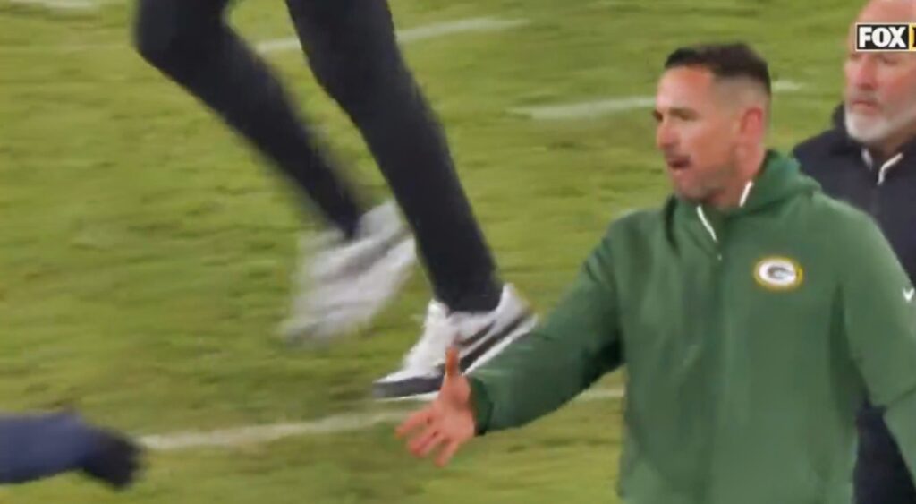 Matt LaFleur looking on.