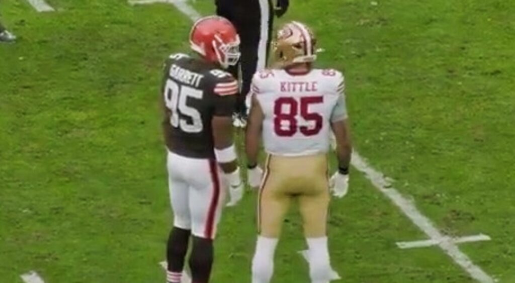 Myles Garrett and George Kittle.