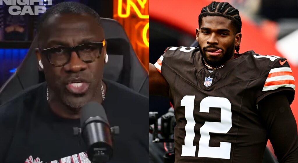 Shannon Sharpe and Shedeur Sanders.