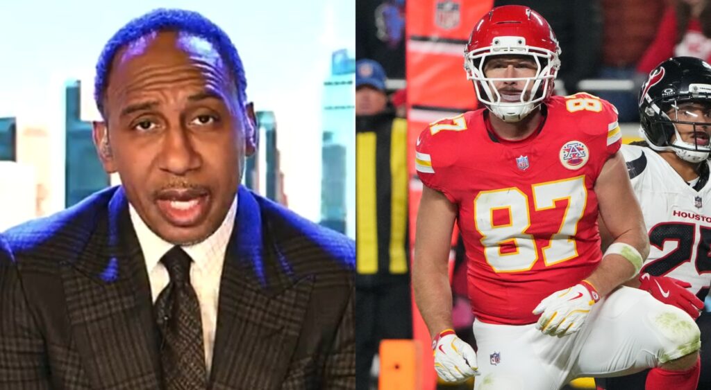 Stephen A. Smith and Travis Kelce.