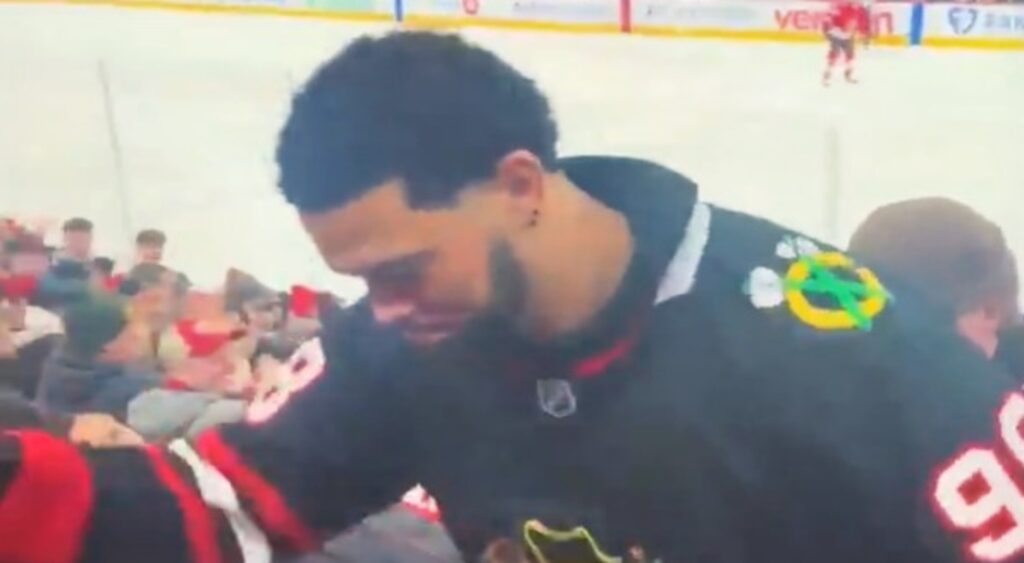 Worrying Video Emerges Of Bears QB Caleb Williams At Blackhawks Game [VIDEO] - The Red Zone